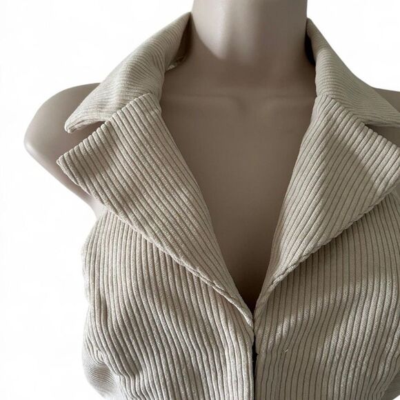 Women's Corduroy Collared Vest Top Size S Country Festival Ranch Rodeo Boho - Picture 4 of 8